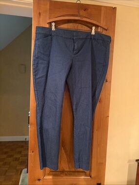 Old Navy Women's Straight Leg Pinstripe Jeans - Navy